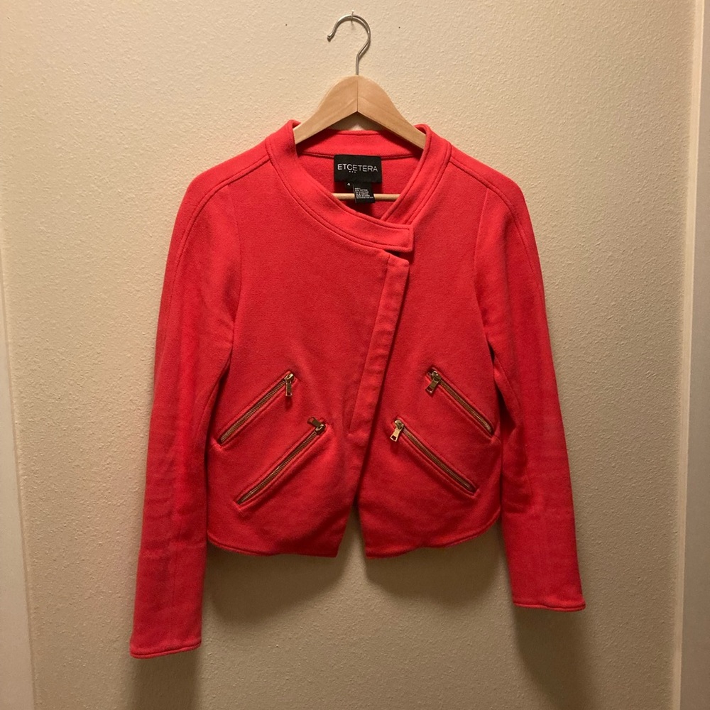 Etcetera Knit Jacket in Raspberry - Picture 2 of 6